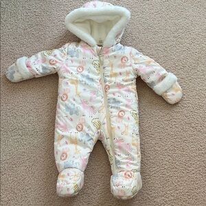 Cozy Animal Print Kids Snowsuit